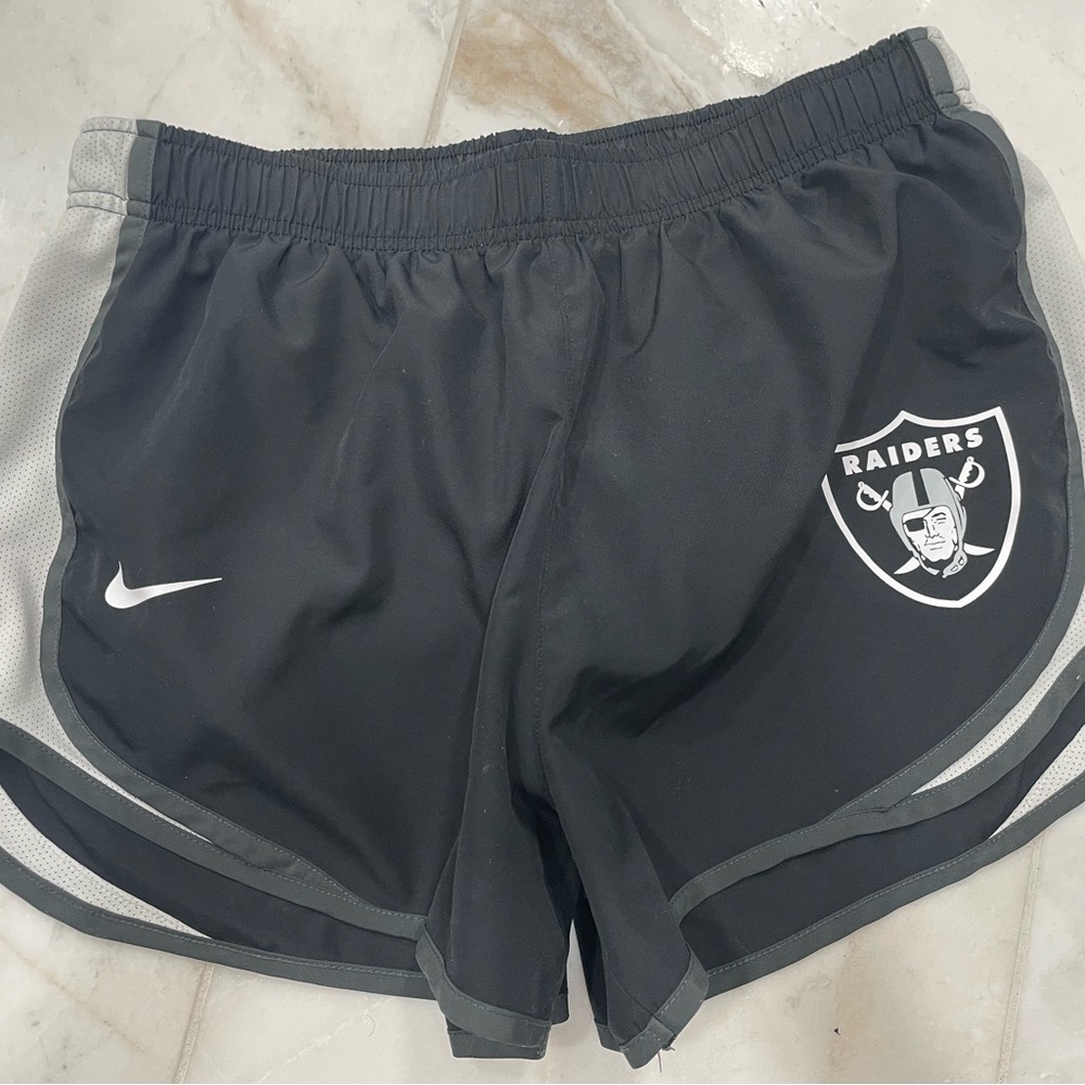 Las Vegas Raiders NFL Nike Dri-FIT White and Black Shorts